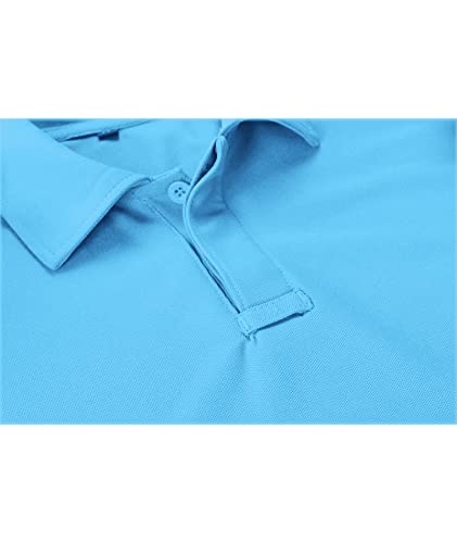 Zity Mens Polo Shirt Short Sleeve Sports Golf Tennis T-Shirt 012-Skyblue-2Xl #TOP5