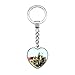 Produktbild Hqiyaols Keychain Chile Wulff Schloss Vina Del Mar Schlüsselkette Kreative Doppelseitige Herz-Kristall-Schlüsselkette Tourist Souvenir Metal