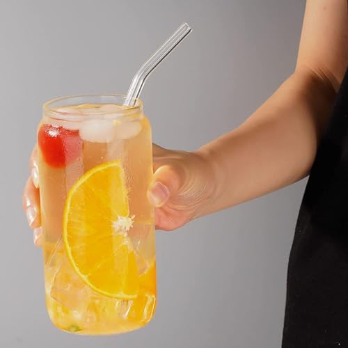 Image of Bear Can Cup with Straw - 510ml Reusable Transparent Mug for Cold Coffee, Iced Tea, Soda, Juice & Green Tea - Cute Bear Design Sipper Cup - Durable & Stylish Drinkware (cococola -2)