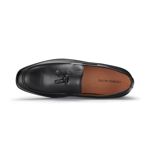 Image of Ferro Aldo Men's Premium Moc Toe Loafers | Casual & Dress Styles with Tassels & Horsebit Buckles