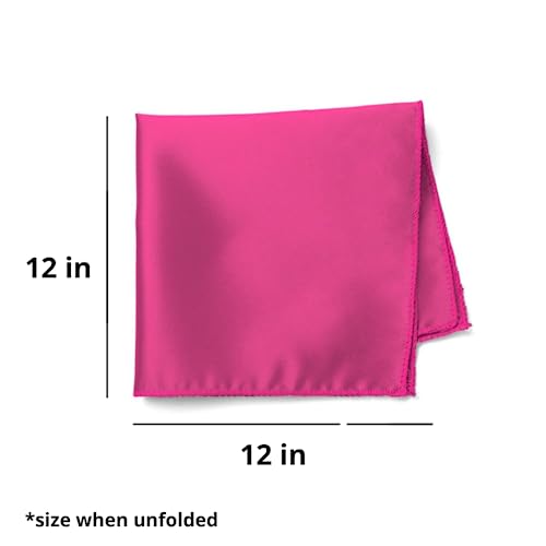 Image of tiemart Solid Color Pocket Squares for Men | For Suits, Perfect for Wedding Parties, 12 x 12 inch / 30 x 30 cm
