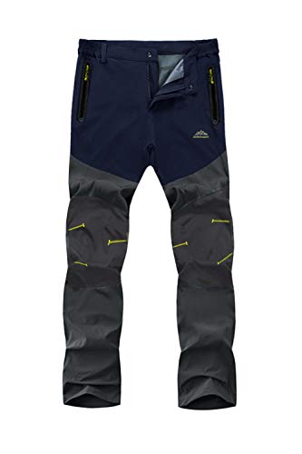 TOTNMC Men's Outdoor Pants Fleece-Lined Pants Ski Pants Men Winter Pants for Men