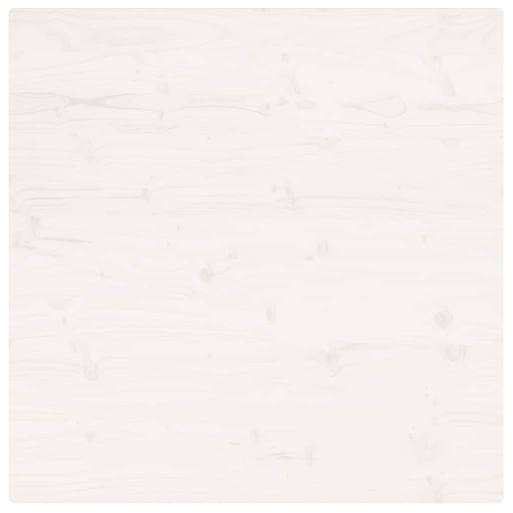 Piano da tavolo in legno massello di pino bianco, 70 x 70 x 2,5 cm, quadrato con angoli arrotondati, per scrivania, piano di lavoro e mobili fai da te in ufficio, sala da pranzo, soggiorno