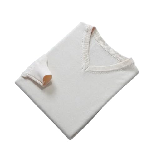 Men's Cashmere Blend Sweater Winter Soft Warm Knitted Sweater Casual Large Size V-Neck Sweater