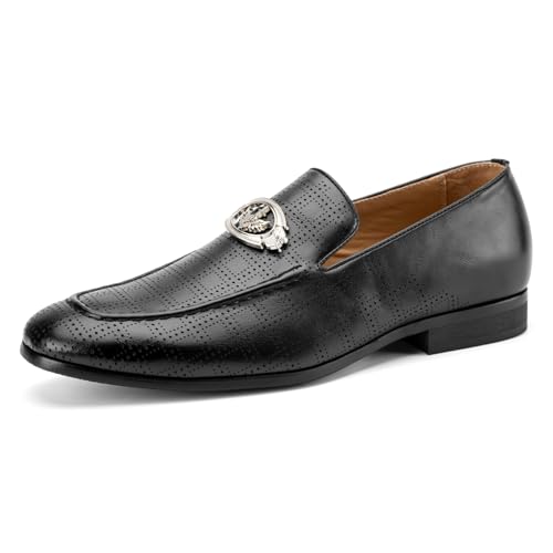 Image of JITAI Men's Lindford Moc Toe Bit Slip-on Penny Loafer Party Shoes