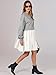 ANRABESS Women Sweatshirts Dress Oversized Long Sleeve Patchwork Casual Loose Pleated Pullover Mini Dress Fall Outfits 2025 X-Large Light Grey/White