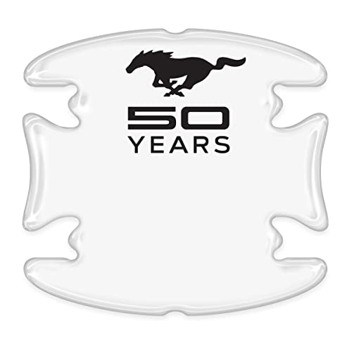 iPick Image Made for Ford Mustang 50 Years Universal Car Door Handle Cup Protector Clear Decal Stickers, Pair