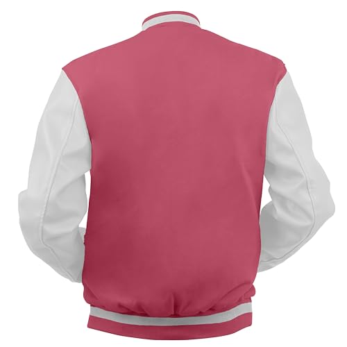 Image of Baseball Wool Letterman Varsity Faux Leather Sleeve For Men | Wool Varsity Bomber Jacket