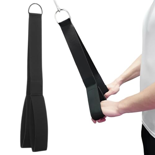 Cuerda para tríceps y bíceps para entrenamiento con polea, ajustador de tensión de cuerda para culturismo, para tríceps, face pull o pullover, color negro Cuerda para tríceps y bíceps para entrenamiento con polea, ajustador de tensión de cuerda para culturismo, para tríceps, face pull o pullover, color negro