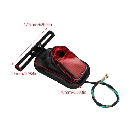 Luz trasera de freno para motocicleta chopper y matrícula bobber 5