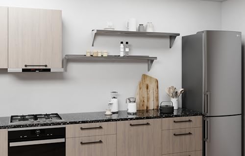 Image of AmGood 10 in. x 48 in. Stainless Steel Wall Shelf | NSF | Metal Shelving | Garage, Laundry, Storage, Utility Room | Restaurant, Commercial Kitchen