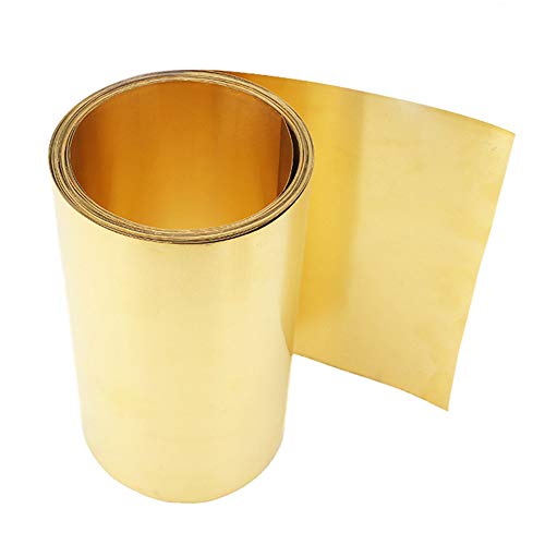 WANGZHENG Messingfolie Blechfolienrolle H62 Messingplatte für DIY Herstellung Teile Schweißindustrie,1000mm x 305mm x 0.3mm Cover