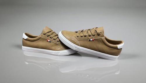 Image of Classic Canvas Sneakers, Casual Lace-Up Shoes with Green Sole, Unisex Fashion Trainers Shoes