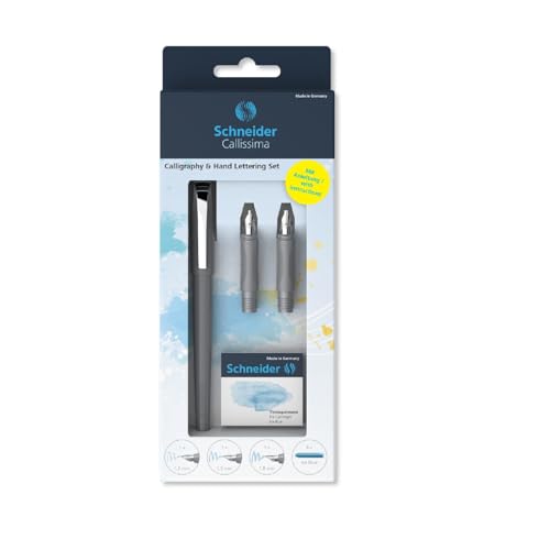 Schneider Callissima 143820 Callissima - Set de regalo (3 grosores de pluma diferentes, incluye cartuchos e instrucciones de escritura a mano)