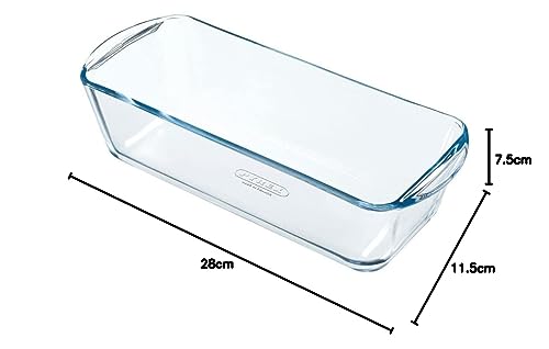 Pyrex Bake & Enjoy Glass Loaf Dish 280 x 120mm / 1.5Ltr - Scratch Resistance, Transparent Pan FU130, Clear - Image 2