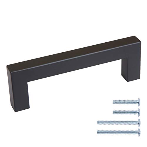 Super Cheap 🛒 30 Pack Black Stainless Steel Cabinet Handles, Kitchen Drawer Handles Hardware 3in(76mm) Hole Centers, 3-2/5in(86mm) Overall Length - Kitchen Cabinets Drawer Dresser Handles