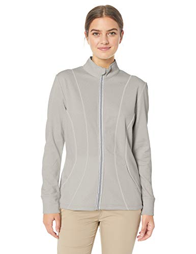 PGA TOUR Women's Full Zip Long Sleeve Golf Jacket, High Rise Heather, XX Large