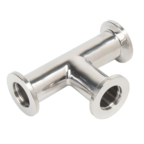 Image of QiiMii Vacuum Fittings - KF-16 Tri Clamp Tee 3 Way Stainless Steel SS304