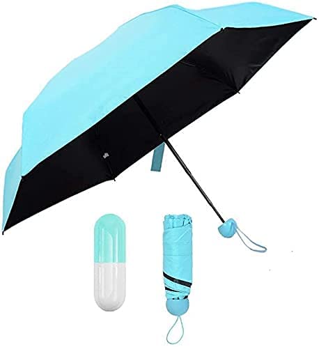 MishritCapsule Mini Travel Umbrella Foldable UV Proof Windproof Double Layer Small Lightweight Folding Portable Stylish and Windproof (1 Pic).