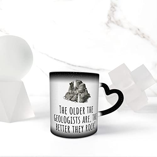 Taza de café Geologist Gift Geologist Geologist Birthday Present The Better They Rock, taza cambiante de color negro en… - Imagen 7