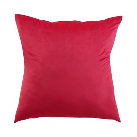 Big Size 32x32 Inches Throw Pillow Cases Cozy Soft Velvet Square Decorative Pillow Covers for Farmhouse Home Decor(RED) Cover