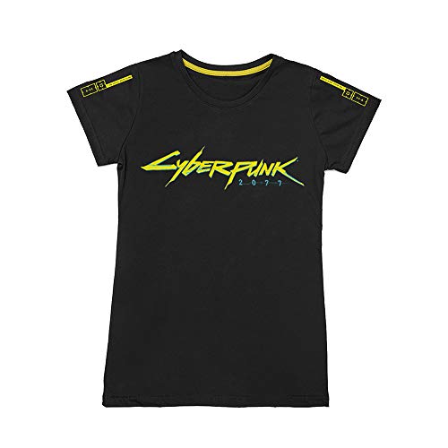CD Projekt Red Cyberpunk 2077 Logo T-Shirt for Women - Official Apparel Inspired by The Hit Video Game Black