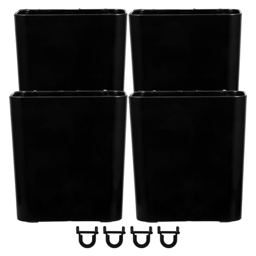 OUNONA Pegboard Accessory Storage Holder 4pcs Iron Bins Simple Design for Home Organization