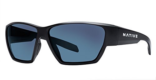 Native Eyewear Wolcott Polarized Sunglasses, Asphalt Frame, Blue Reflex/Gray Lens by Native Eyewear