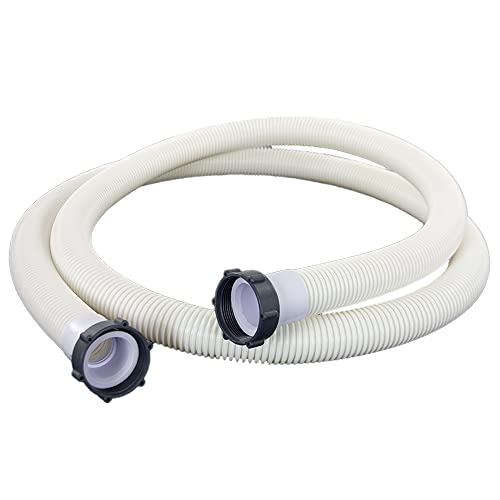 Rx Clear 9.84-Foot Length by 1.57-Inch Diameter Flexible PVC Replacement Hose for Use with Intex | Includes Nuts