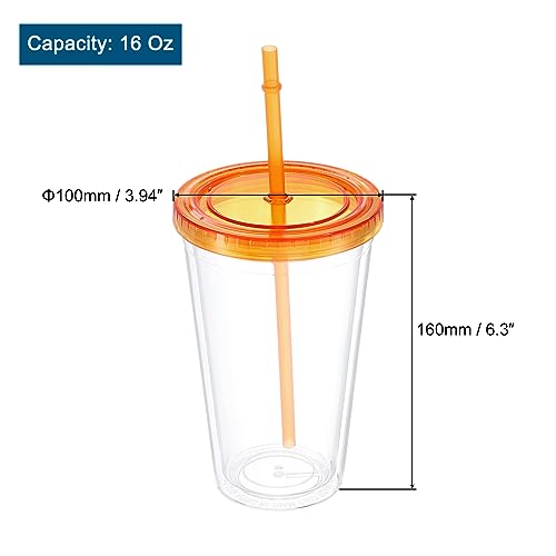 Uxcell Acrylic Tumbler with Lid and Straw - Image 2