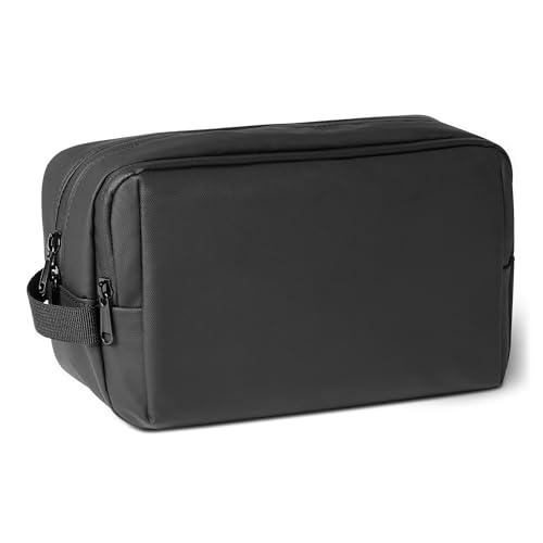Amazon Essentials Große Kosmetiktasche, Rasiertasche, Kulturbeutel, 25,4 cm, Schwarz