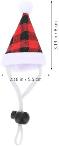 GALPADA Pet Hat and Scarf Set 4 Sets with Adorable Design Comfortable Cloth Material Christmas for Small Animals and Guinea Pigs for Pet Cosplay Parties and Holiday Photo Props - 1