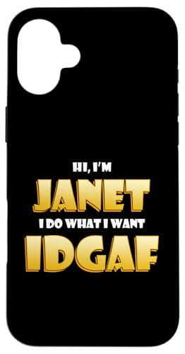 Janet Joke IDGAF Meme Funny Halloween Costume For Janets �X�}�z�P�[�X iPhone 16 Plus �p