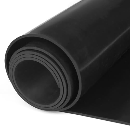 Image of WochiTV Solid Rubber Sheets Strips, 36 inch Wide x 1 /8 inch Thick x 60 inch Long Neoprene Rubber Rolls Perfect for DIY Gasket Material, Sealing, Liner, Shield, Padding, Mat