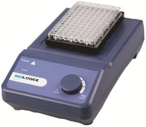 SCILOGEX Mezclador de microplacas SCI-M de 96 pocillos - Velocidad variable 10-3000 RPM - para mezcla de laboratorio, cultivo celular y Elisa