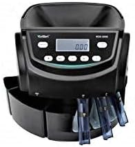 Kolibri KCS-2000 Professional USD Coin Counter, Sorter and Wrapper/Roller, Up to 300 Coins/min, LED Display with Full Report, Batch Feature – Included 5 Coin Bins & Tubes
