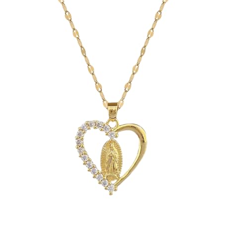 Hermosa figura sagrada de cobre con encirrón con colgante de moda de Cadena, exquisita para mujeres