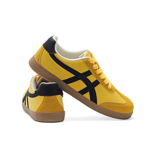 Image of Tigeridea Casual Sneakers for Women Lightweight Lace Up Tennis Shoes | Non-slip Lace Up Fashion Sneaker, Round Toe Retro Walking Shoes, 2026 Trendy Comfortable Trainers