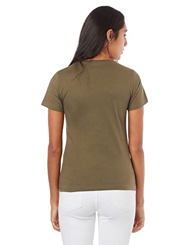 Blusa Básica Feminina Manga Curta Verde Escuro XG