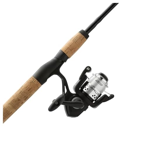 Shakespeare Cirrus 6'6" Spinning Fishing Rod and Reel Combo, 2-Piece Graphite Rod Blank, Size 30 Spinning Reel, Pre-Spooled with Monofilament Fishing Line