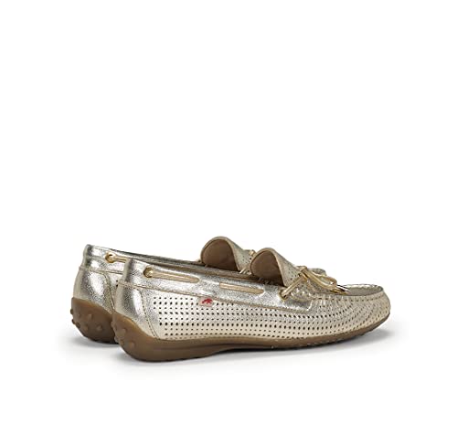 Fluchos Para Mujer. F1428 Mocasines De Piel Bruni F1428 Dorado (41), Plano, Ninguno, Casual - 3
