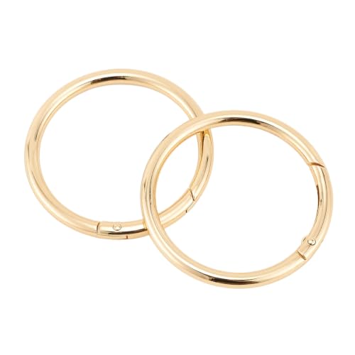 Image of DEVPSISR 15pcs Trigger Spring O Rings Round,Metal Keychain Ring Round Carabiner Clips for Keyrings Buckle, Bags,Purses