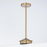 Orbit LED Cordless USB-C Re-Chargeable Desk Lamp, 5200mAh Battery Operated with 3 Color Temperature 2700K-3000K-3500K and Fingertip Touch On/Off Plus Dimming in Satin Brass