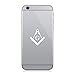 RDW Pair of Freemasonry Emblem Cell Phone Stickers Mobile Freemason Masonic - White