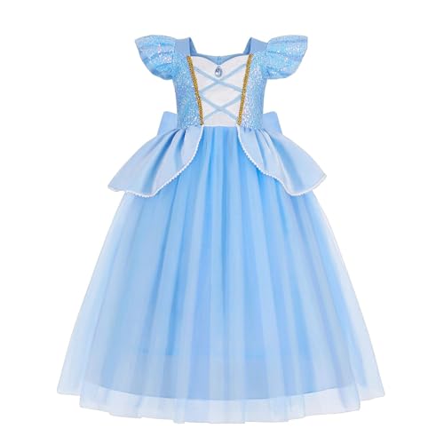 Disfraz de princesa azul para niñas miniatura 7