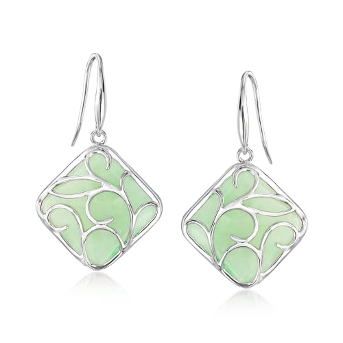 Ross-Simons Jade Drop Earrings in...