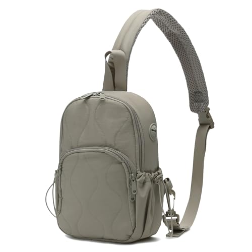 Sling Bag Crossbody Bags for Women Backpack Cute Bag Crossbody Purse Casual Traveling Hiking Daypack, Khaki, Small