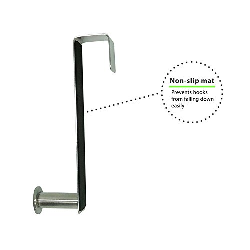 Hooks For Cabinets And Cupboards, Shower Hooks Towel Hanger For Glass Door, Towel Hooks For Kitchen Bathroom Cabinets Cupboards, Stainless Steel Utility Hooks, Pack Of 2, Silver #TOP3