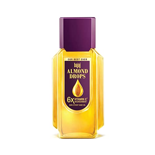 Bajaj Almond Drops Hair Oil - 200ml - Enriched with Natural Almond Nourishment and Vitamin E for Strong Silky Hair