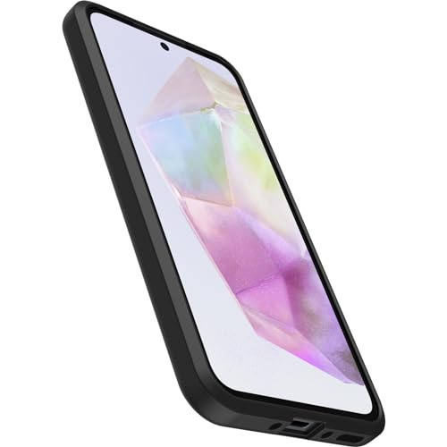 OtterBox Samsung Galaxy A35 Prefix Series Case BLACK, ultra-thin, pocket-friendly, raised edges protect camera & screen, wireless charging compatible